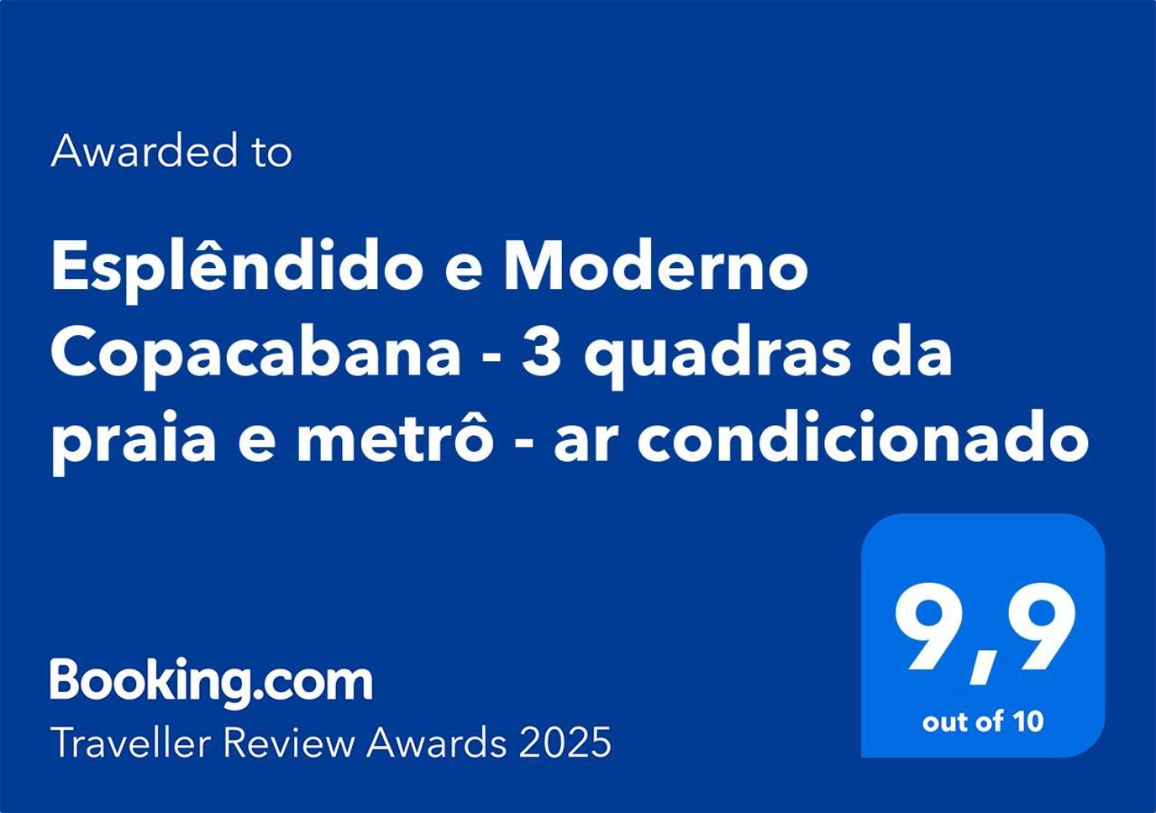 Esplendido E Moderno Copacabana - 3 Quadras Da Praia E Metro - Ar Condicionado Río de Janeiro Exterior foto